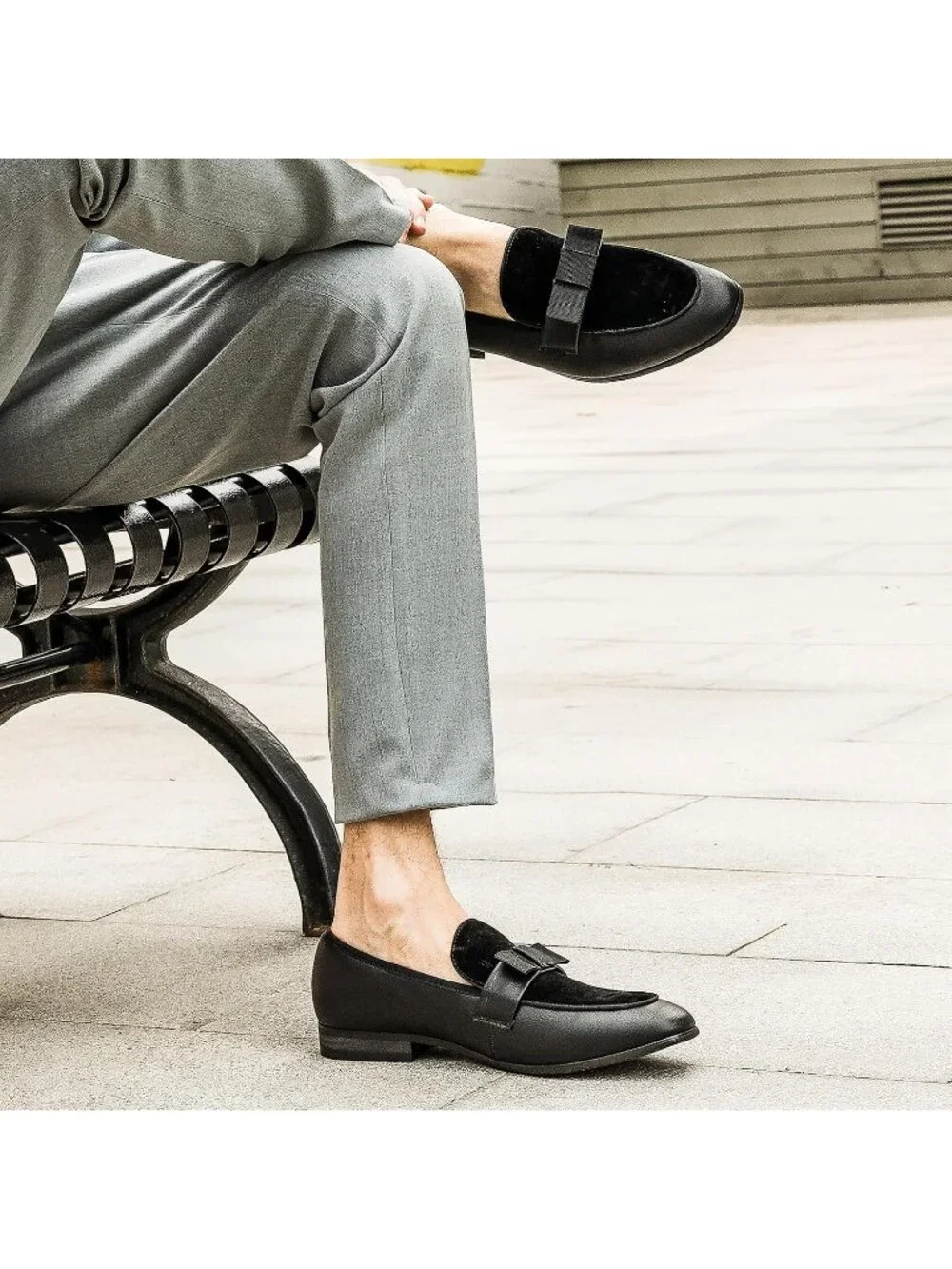 Men's Black Moc Toe Bit Loafers Slip On Dress Shoes Classic Party Fashion
